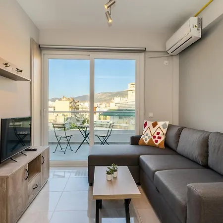Sunny Penthouse W/ Acropolis View Next To Metro Apartment *